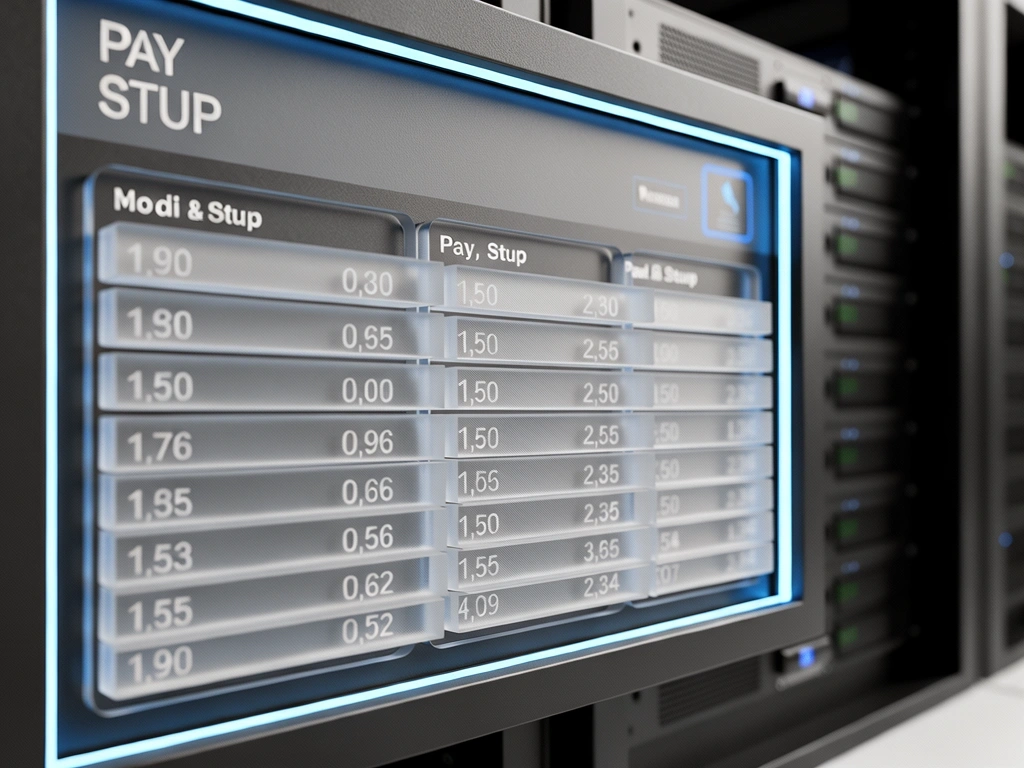 Close-up of a digital payroll management interface